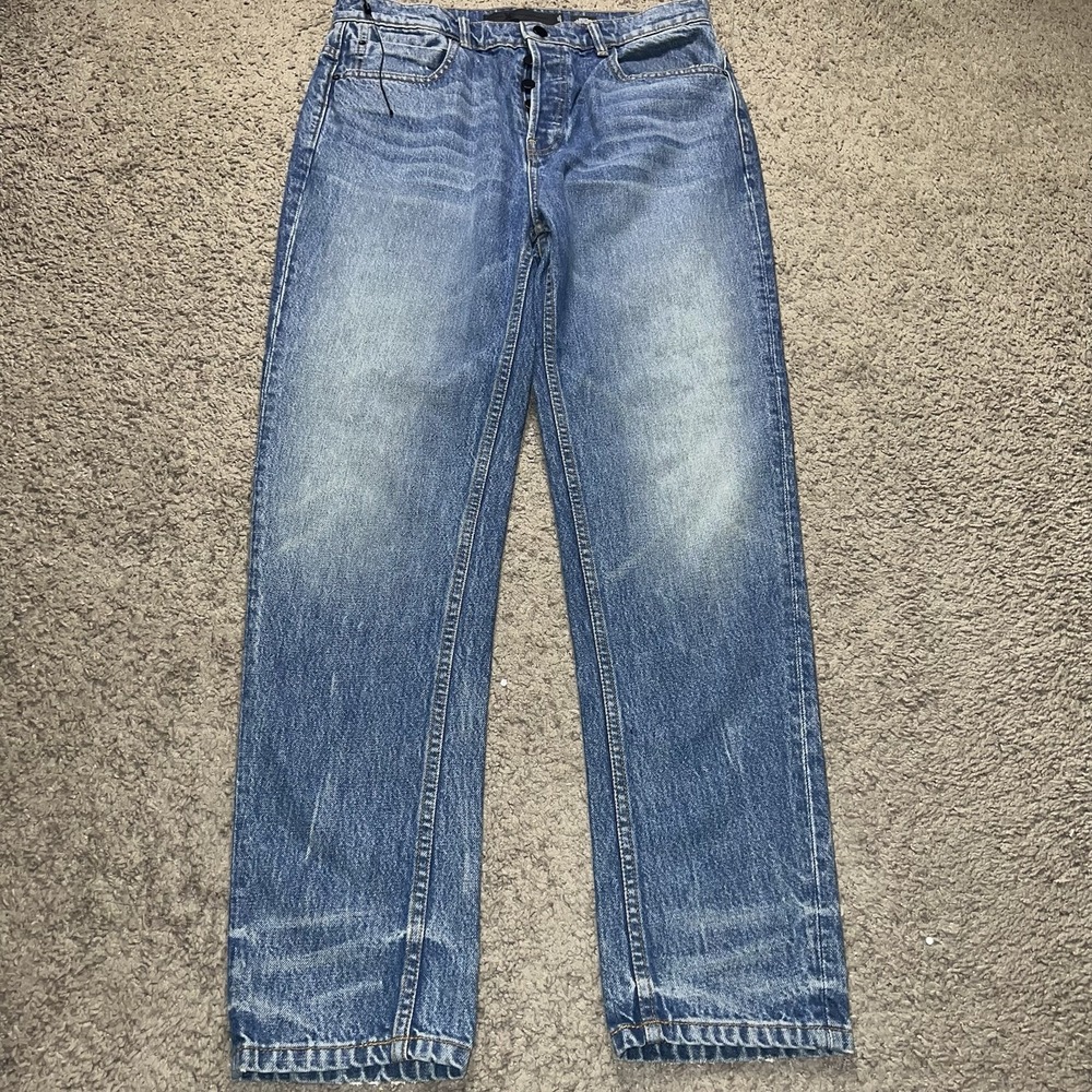 NWOT Alexander Wang Blue Button Fly Jeans Men 32x30 - Picture 2 of 8